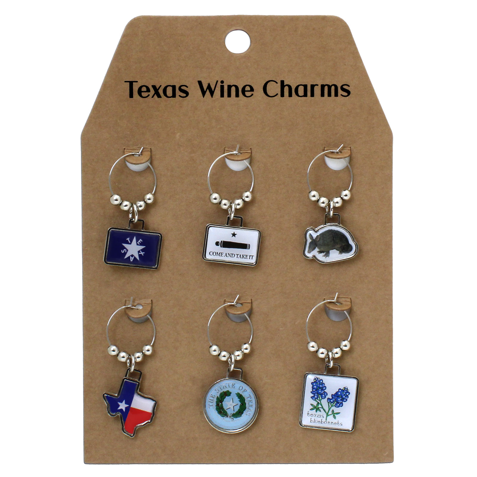 Texas Wine Charms Set