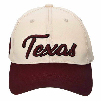 Texas Maroon & Cream  Cap