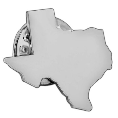 Silver Texas Lapel Pin