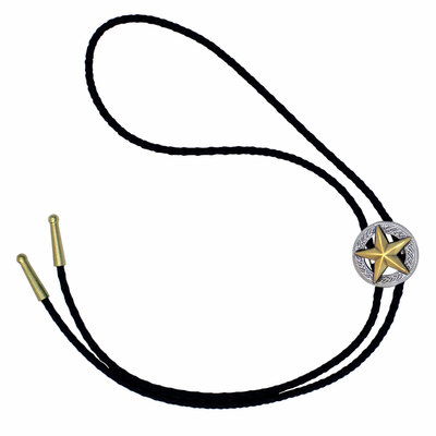 Gold 3D Star Bolo Tie