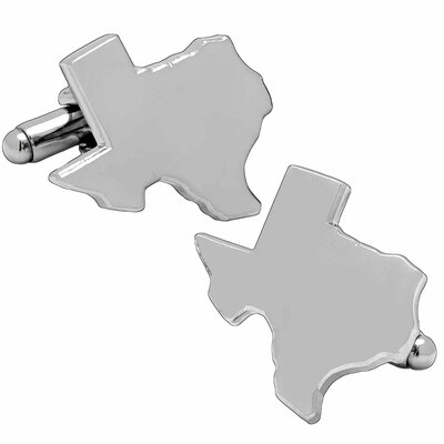 Silver Texas Cufflinks