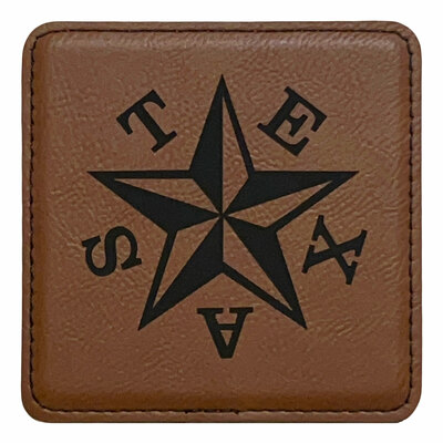  Texas Star Leatherette  Coaster