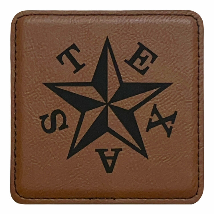  Texas Star Leatherette  Coaster