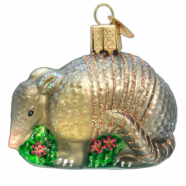 Armadillo Glass Ornament