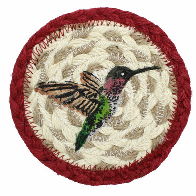 Broad-tailed Hummingbird Braided Coaster
