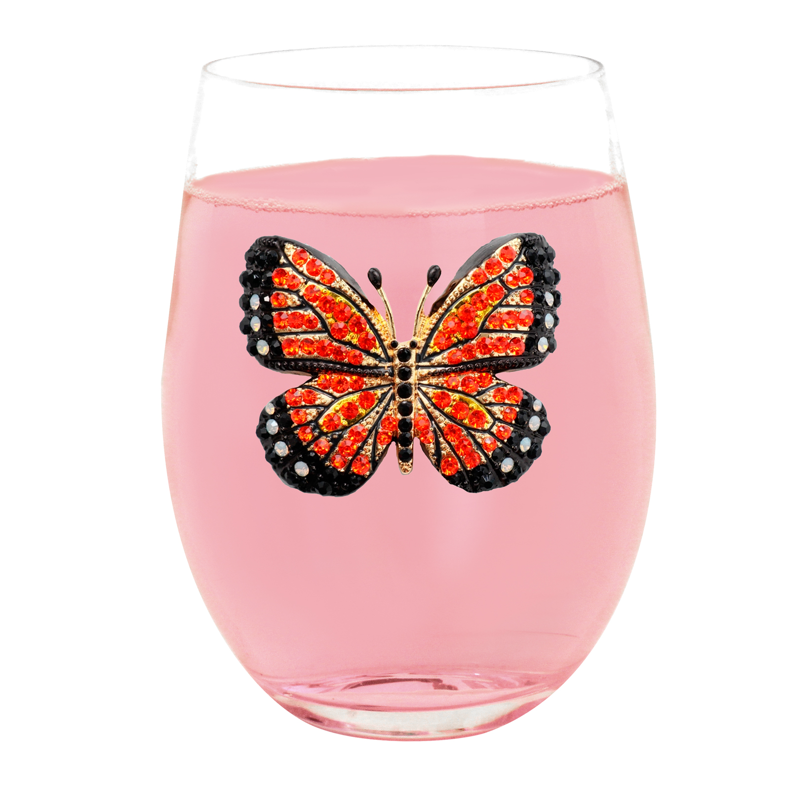 Crystal Monarch Butterfly Glass