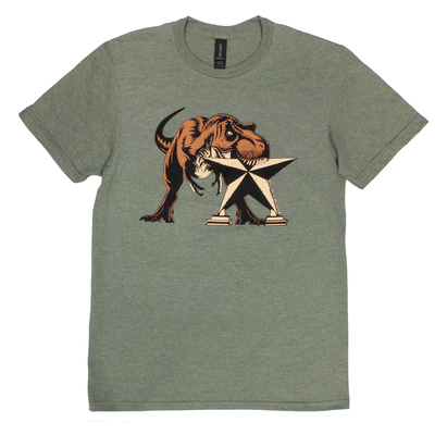 Bullock Museum Military Green Tee Rex T-Shirt
