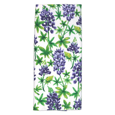 Texas Bluebonnets All-Over Kitchen Towel