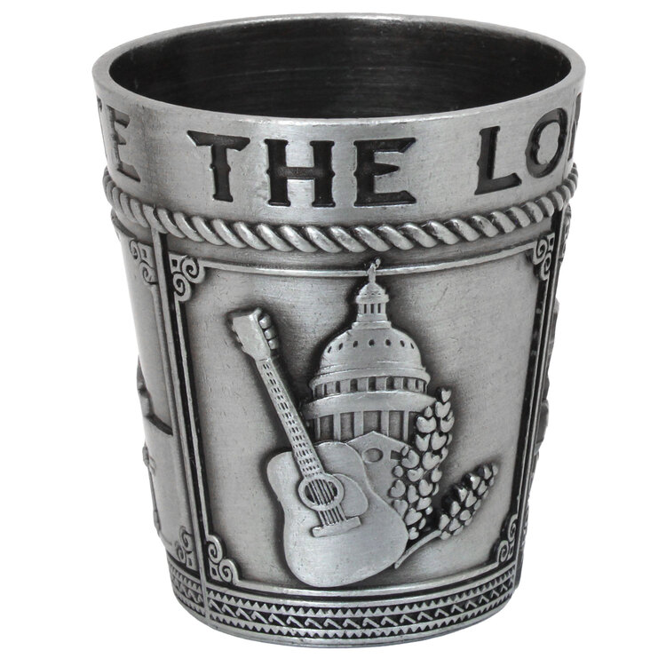Lone Star State Pewter Shot Glass