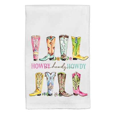 Howdy Western Boots Kitchen Towel