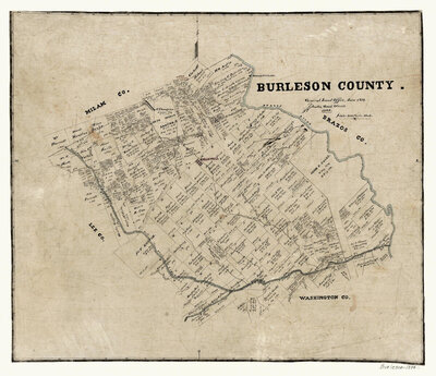 Unknown Draftsman Burleson County, 1884