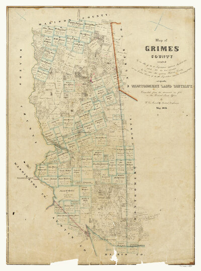 W. von Rosenberg Grimes County, 1858