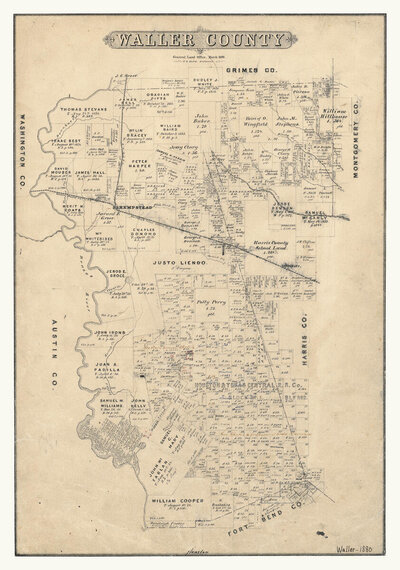 F. G. Blau Waller County, 1880