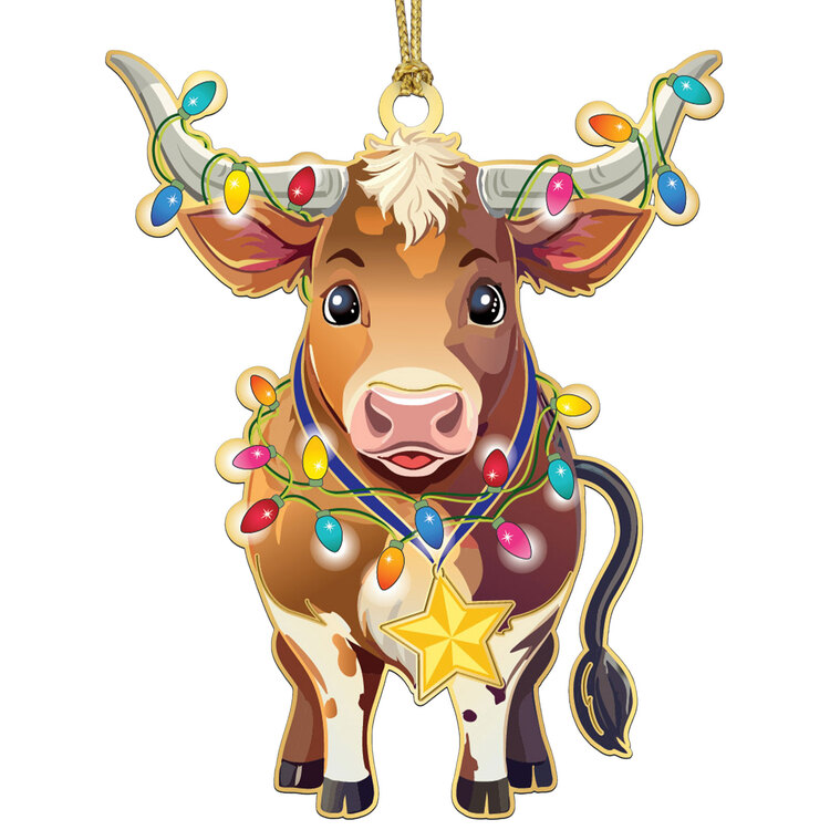 Texas Longhorn Christmas Ornament