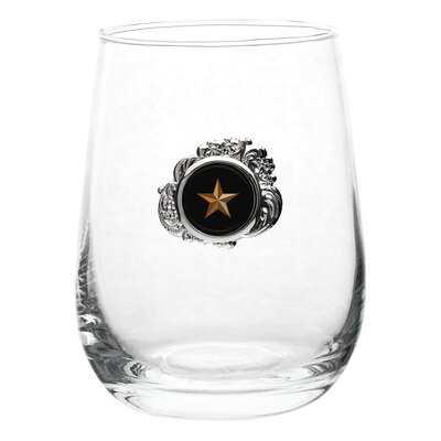 Texas Star Medallion Wine Glass