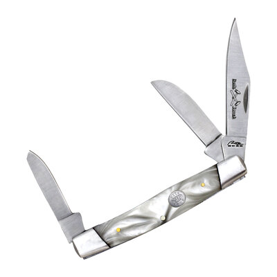 White Pearl Stockman Knife