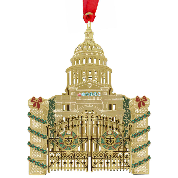 Texas Capitol Holiday Gates Ornament