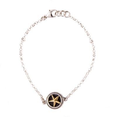 Single Lone Star Sterling Silver Bracelet