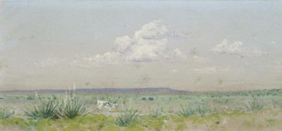Frank Reaugh Steer in Yucca Landscape, c. 1915
