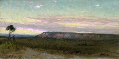 Frank Reaugh Longhorns at Sunset, c. 1890