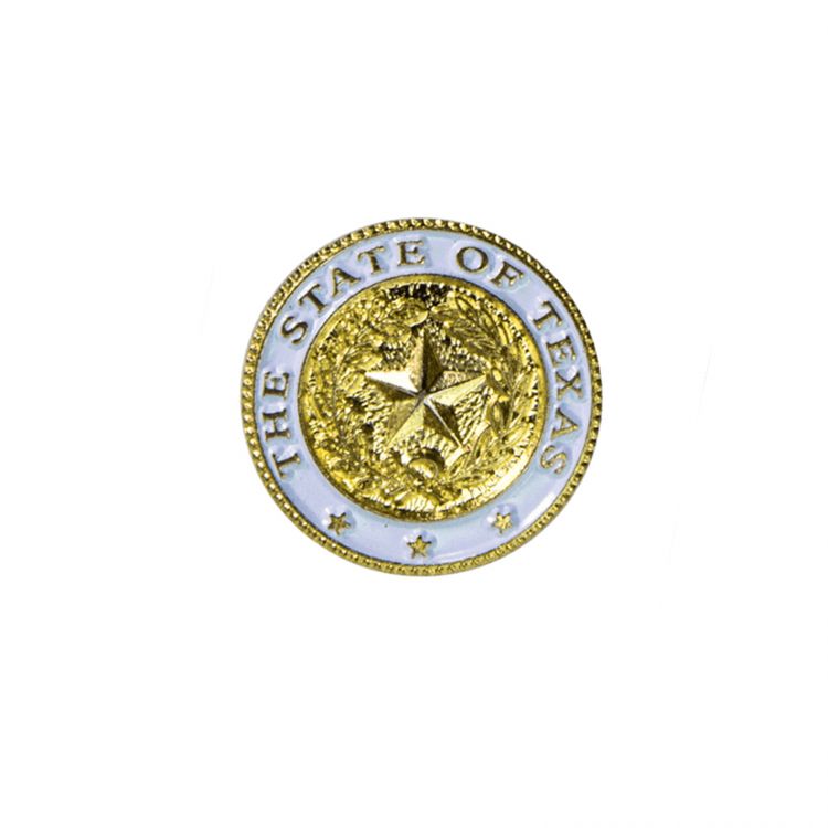 Texas State Seal Gold-Tone Lapel Pin