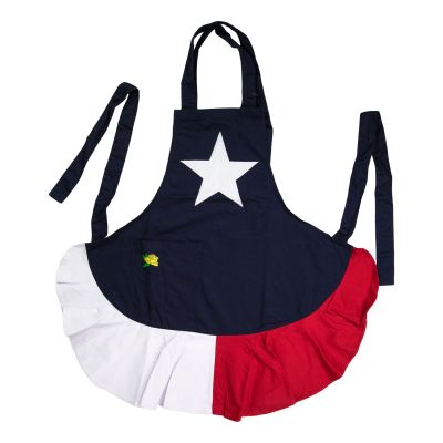 Texas State Flag Ruffled Apron