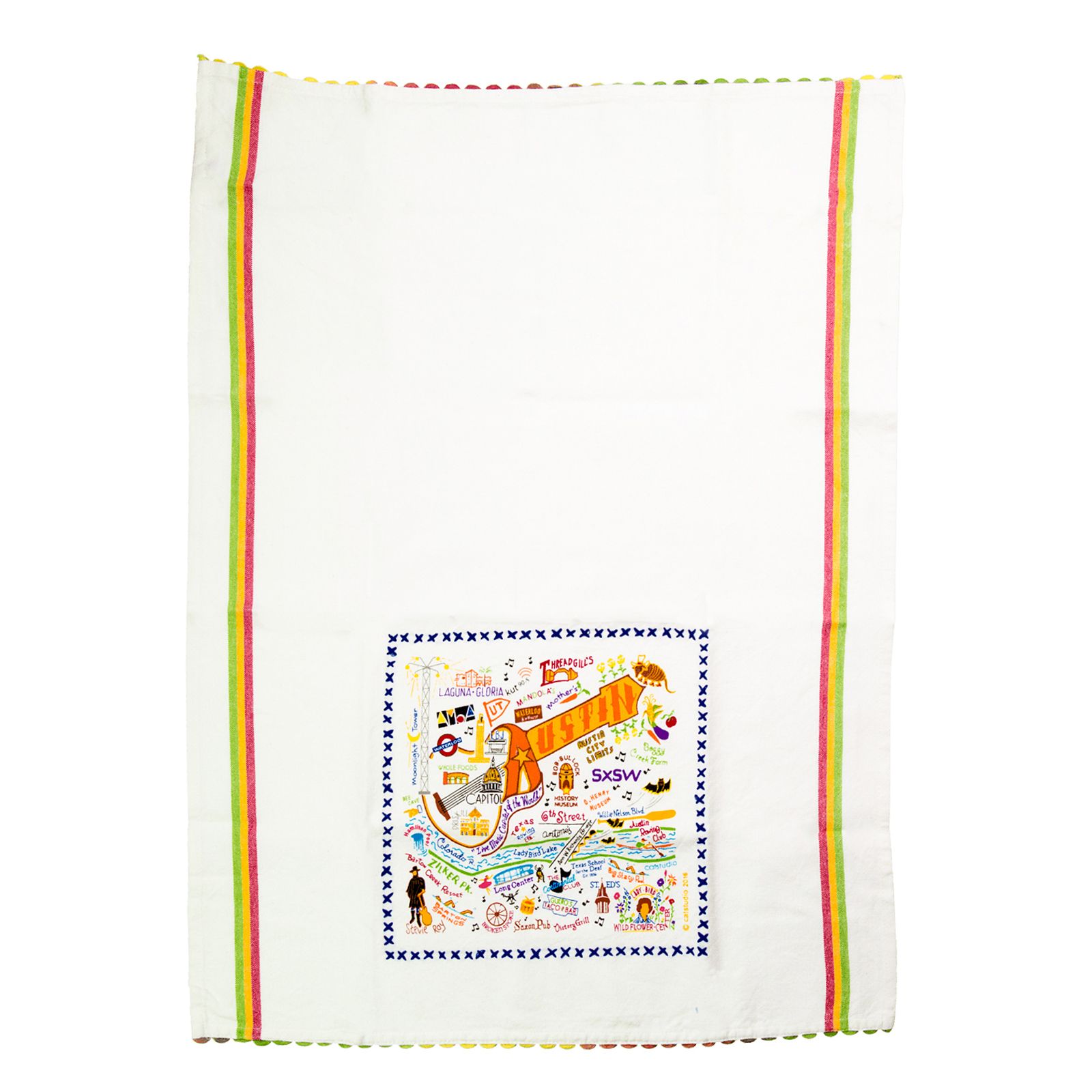 Catstudio Austin Texas Cotton Kitchen Towel Texas Capitol Gift Shop